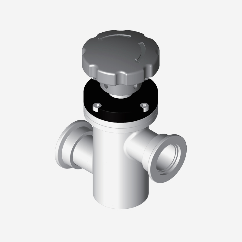 Z 型阀，KF 法兰，手动操作，带波纹管